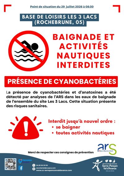 Baignade interdite : Cyanobactéries