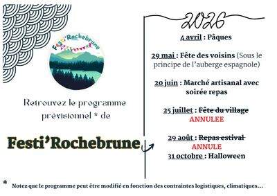 Programme Festi'Rochebrune 2026 Modifié